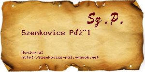 Szenkovics Pál névjegykártya